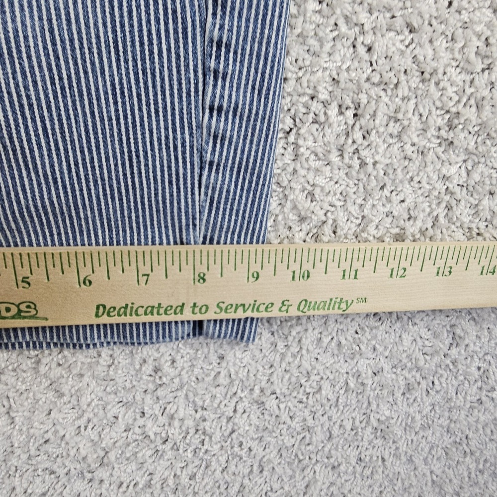 Vintage Y2K Railroad Hickory Stripe Faded Glory Stretch Capri Pants Missy Sz 16 - Picture 3 of 13